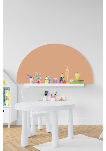 Bohem Somon Rengi Yarım Daire Çocuk Bebek Odası Sticker (50X100 Cm)