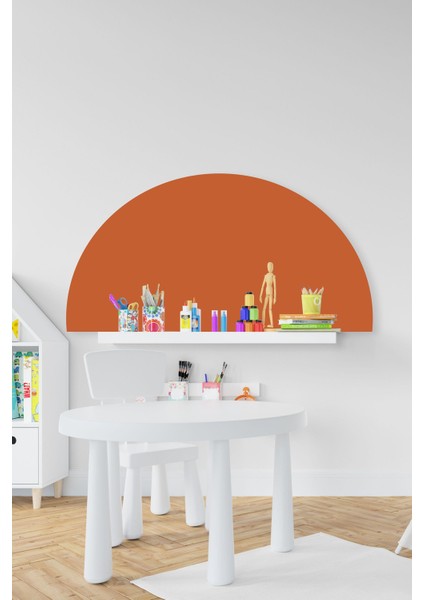 Bohem Tarzı Koyu Turuncu Yarım Daire Çocuk Bebek Odası STICKER(50X100CM)