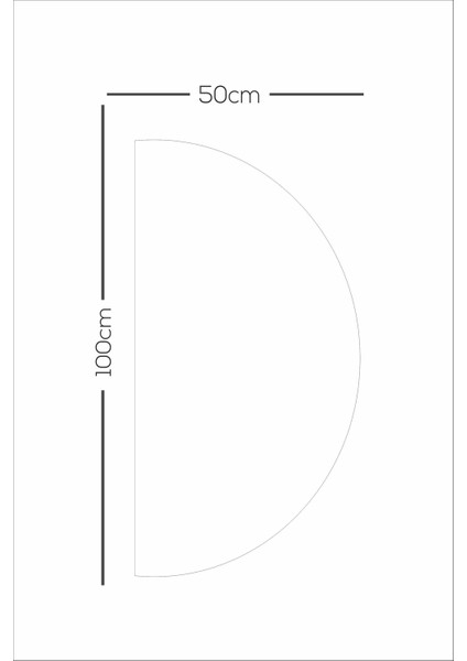 Bohem Tarzı Koyu Turuncu Yarım Daire Çocuk Bebek Odası STICKER(50X100CM) fiyatları