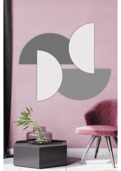 Gri Tonlarda Yarım Daireler Çocuk Bebek Odası Sticker Seti (85X100 Cm) fiyatları