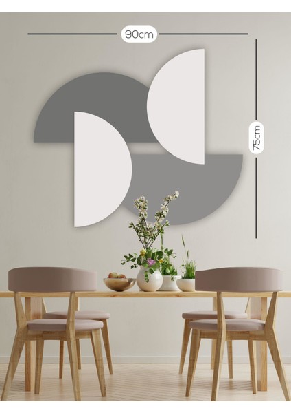 Gri Tonlarda Yarım Daireler Çocuk Bebek Odası Sticker Seti (85X100 Cm) modelleri