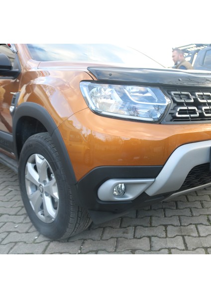 Dacia Duster Sis Farı Çerçevesi Mat Gri 2 Parça 2018->