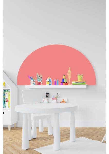 Bohem Tarzı Pembe Yarım Daire Çocuk Bebek Odası STICKER(50X100CM)