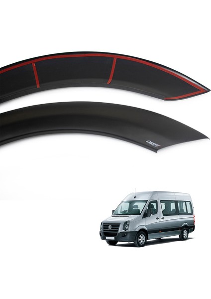 Volkswagen Crafter Çamurluk Dodik Seti Uv Katkılı Abs Mat Siyah 4 Parça 2006-2012