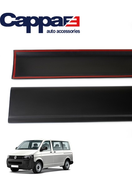 Volkswagen T5 Transporter Dodik Seti Uv Katkılı Abs U.ş. Çift Sürgülü Mat Siyah 11 Parça 2009-2014