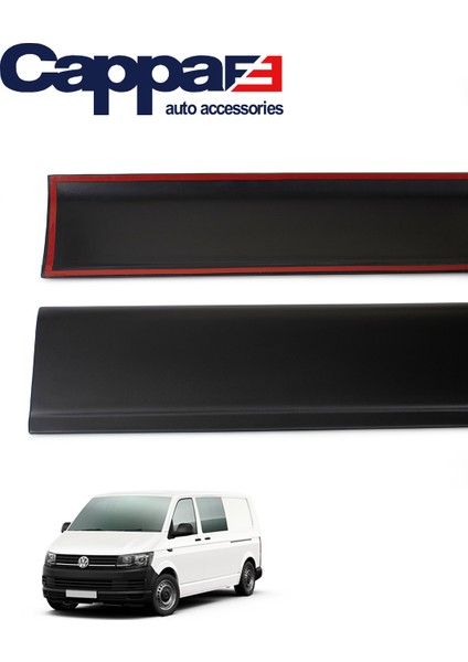 Volkswagen T6 Transporter Dodik Seti Uv Katkılı Abs K.ş. Çift Sürgülü Mat Siyah 11 Parça 2015-2020 modelleri
