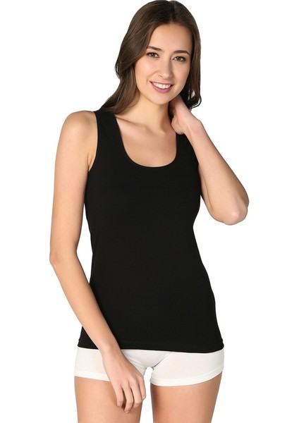 Ribana Geniş Askılı Atlet Siyah 3'lü Paket