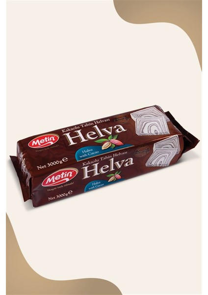 Metin 3000 Gr Kakaolu Helva