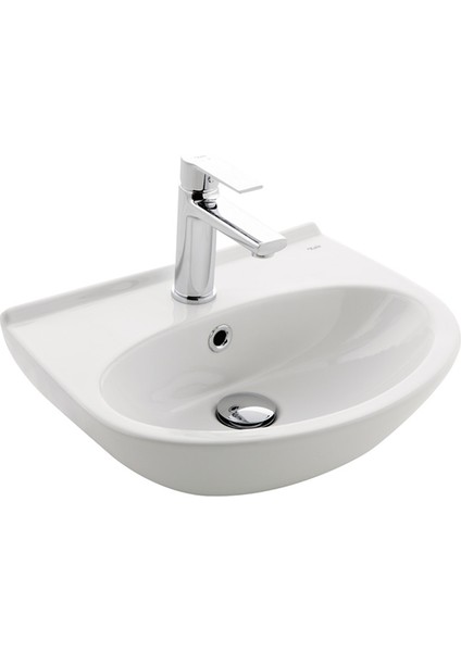 Indıgo 45X35 cm Armatür Delikli Beyaz Lavabo