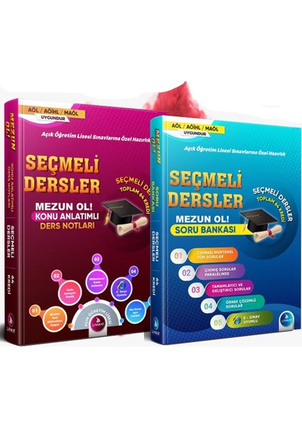 Seçmeli Dersler 2’li Efsane Aöl Sınav Seti - Seçmeli Dersler Konu Anlatımlı Ders Notları ve Soru Bankası - Açık Öğretim Lisesi Sınavlarına Özel Hazırlık - Mezun Ol