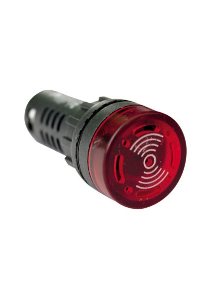 Buzzer Kırmızı 220V Ac Flaşörlü