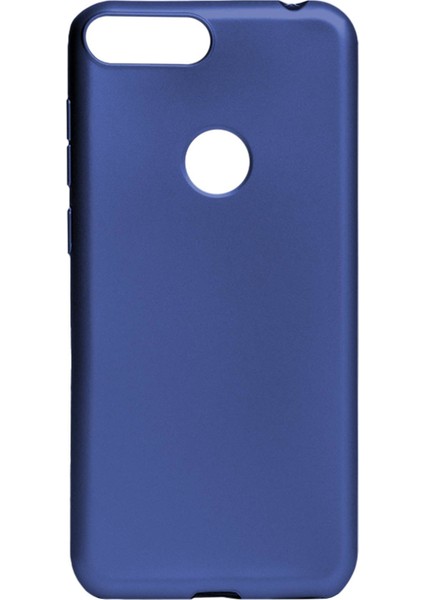 Alcatel 1s Kılıf Mat Renkli Esnek Silikon Lacivert Renk Prm