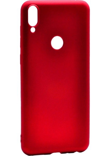 Asus Zenfone Max Pro M1 Kılıf Mat Renkli Esnek Silikon Kırmızı Renk Prm