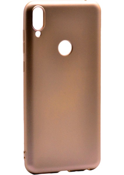 Asus Zenfone Max Pro M1 Kılıf Mat Renkli Esnek Silikon Gold Renk Prm