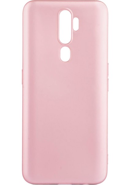 Oppo A9 2020 Kılıf Mat Renkli Esnek Silikon Rosegold Renk Prm