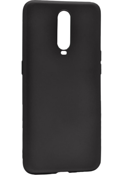 Oppo Rx 17 Pro Kılıf Mat Renkli Esnek Silikon Siyah Renk Prm