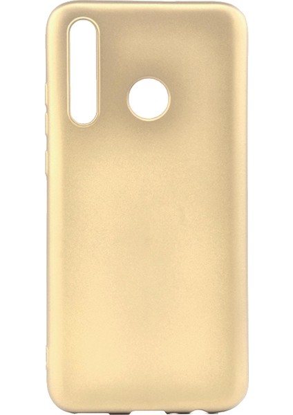 Honor 20 Lite Kılıf Mat Renkli Esnek Silikon Gold Renk Prm
