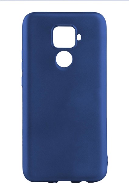 Huawei Mate 30 Lite Kılıf Mat Renkli Esnek Silikon Lacivert Renk Prm