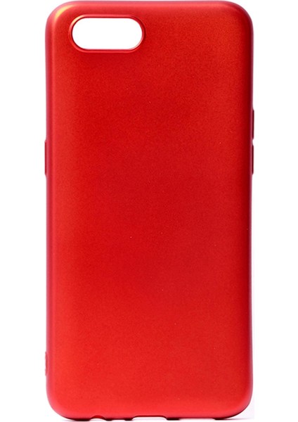 Realme C2 Kılıf Mat Renkli Esnek Silikon Kırmızı Renk Prm