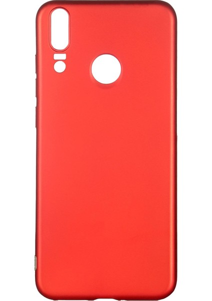 Huawei P20 Kılıf Mat Renkli Esnek Silikon Kırmızı Renk Prm