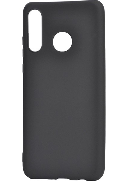Huawei P30 Lite Kılıf Mat Renkli Esnek Silikon Siyah Renk Prm