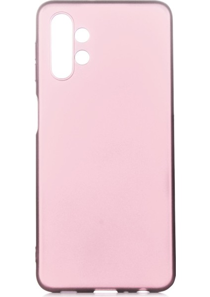 Samsung Galaxy A32 Kılıf Mat Renkli Esnek Silikon Rosegold Renk Prm