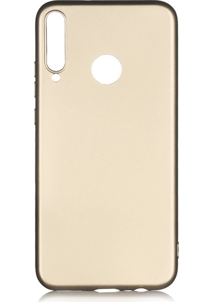 Huawei P40 Lite E Kılıf Mat Renkli Esnek Silikon Gold Renk Prm