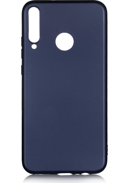 Huawei P40 Lite E Kılıf Mat Renkli Esnek Silikon Lacivert Renk Prm