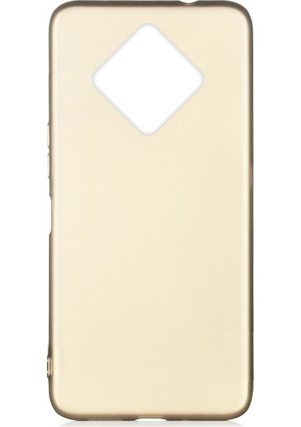 Infinix Zero 8 Kılıf Mat Renkli Esnek Silikon Gold Renk Prm