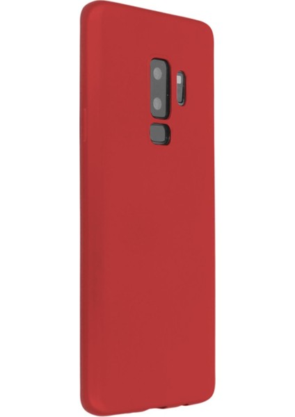 Samsung Galaxy S9 Plus Kılıf Mat Renkli Esnek Silikon Kırmızı Renk Prm