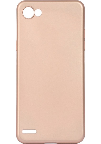 Lg Q6 Kılıf Mat Renkli Esnek Silikon Gold Renk Prm
