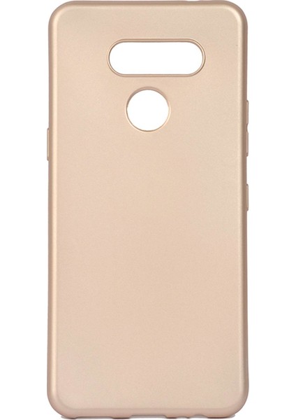 Lg K50S Kılıf Mat Renkli Esnek Silikon Gold Renk Prm