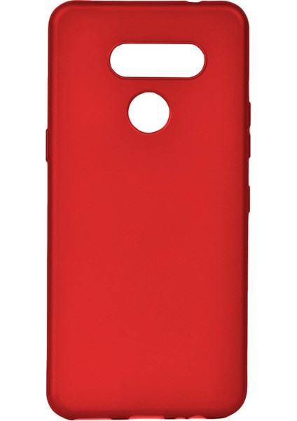 Lg K50S Kılıf Mat Renkli Esnek Silikon Kırmızı Renk Prm