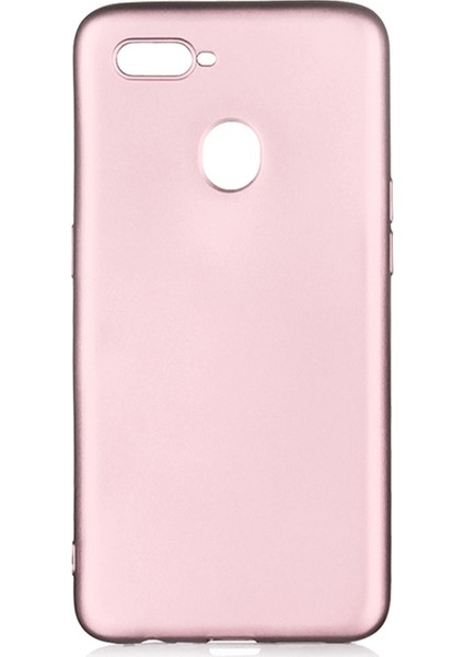 Oppo A12 Kılıf Mat Renkli Esnek Silikon Rosegold Renk Prm