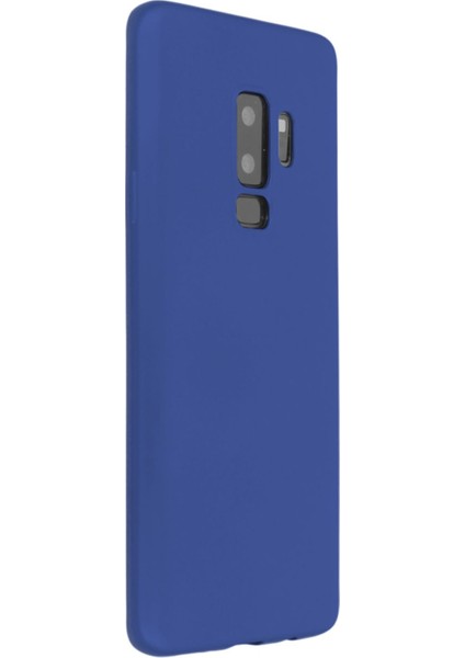 Samsung Galaxy S9 Plus Kılıf Mat Renkli Esnek Silikon Lacivert Renk Prm