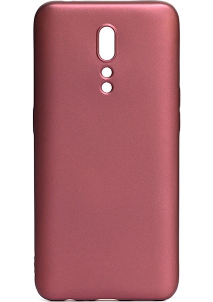 Oppo Reno Z Kılıf Mat Renkli Esnek Silikon Mürdüm Renk Prm