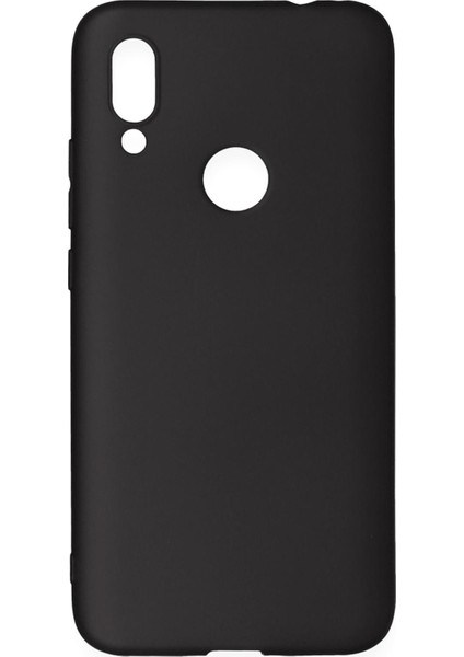 Xiaomi Redmi 7 Kılıf Mat Renkli Esnek Silikon Siyah Renk Prm