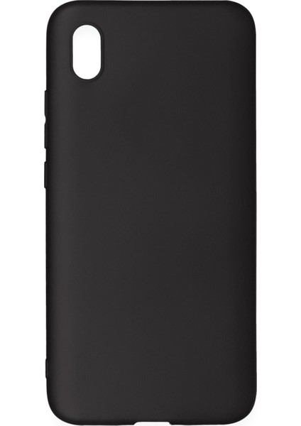 Xiaomi Redmi 7A Kılıf Mat Renkli Esnek Silikon Siyah Renk Prm
