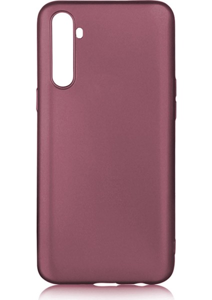 Realme 6 Kılıf Mat Renkli Esnek Silikon Mürdüm Renk Prm