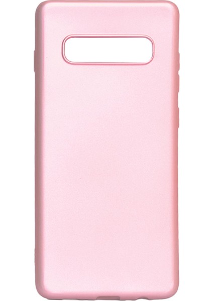 Samsung Galaxy S10E Kılıf Mat Renkli Esnek Silikon Rosegold Renk Prm