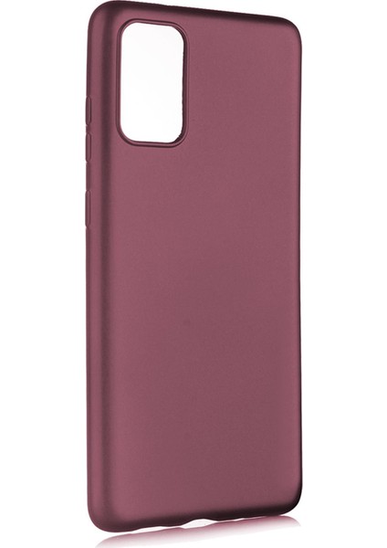 Samsung Galaxy S20 Fe Kılıf Mat Renkli Esnek Silikon Mürdüm Renk Prm
