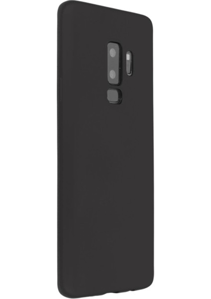 Samsung Galaxy S9 Plus Kılıf Mat Renkli Esnek Silikon Siyah Renk Prm