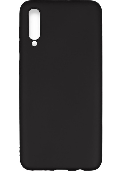 Samsung Galaxy A50 Kılıf Mat Renkli Esnek Silikon Siyah Renk Prm