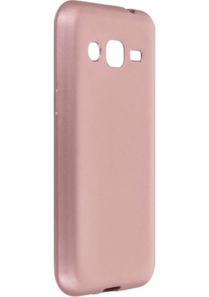 Samsung Galaxy J2 Kılıf Mat Renkli Esnek Silikon Rosegold Renk Prm