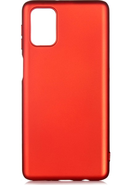 Samsung Galaxy M31S Kılıf Mat Renkli Esnek Silikon Kırmızı Renk Prm