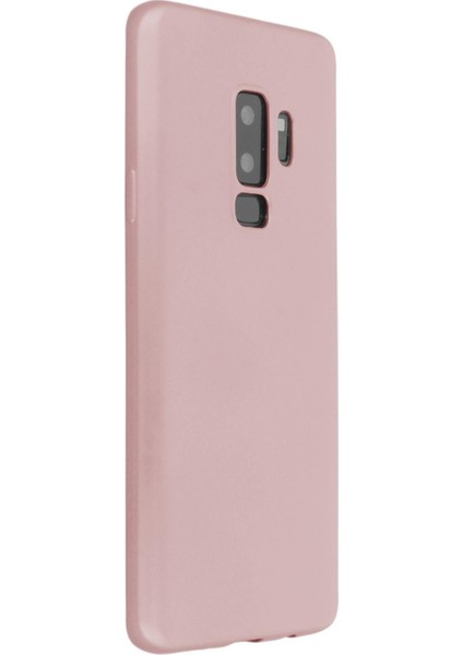 Samsung Galaxy S9 Plus Kılıf Mat Renkli Esnek Silikon Rosegold Renk Prm