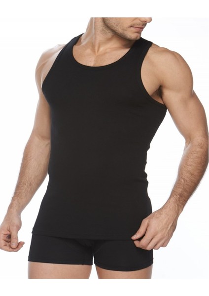 Erkek Ribana Siyah Spor Atlet 3 Lü Paket