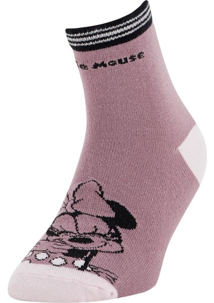 Kız Çocuk Minnie Mouse Lisanslı 2'li Soket Çorap T9566A621SP