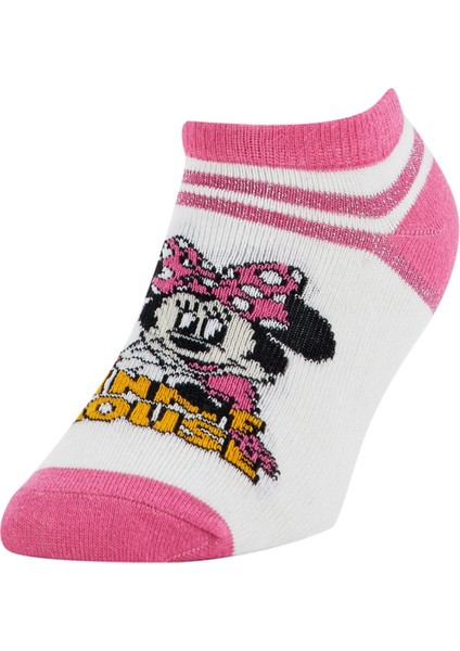 Kız Çocuk Minnie Mouse Lisanslı 3'lü Patik Çorap T9567A621SP