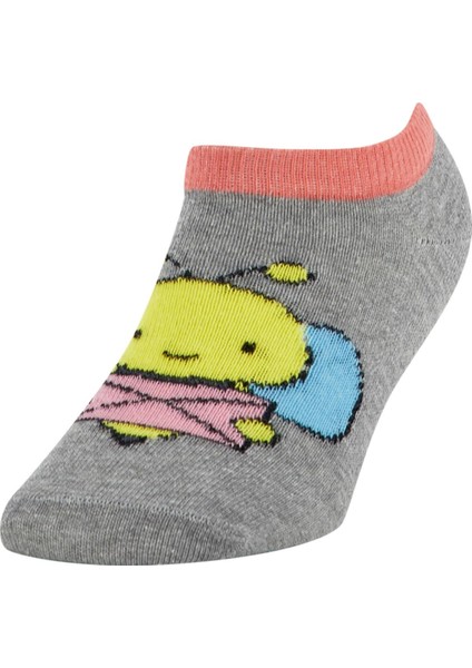Kız Çocuk Desenli 3'lü Patik çorap modelleri
